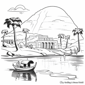 Iconic River Nile Coloring Pages 2