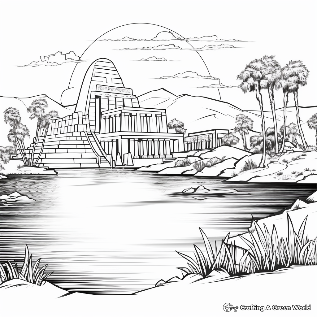 Iconic River Nile Coloring Pages 4