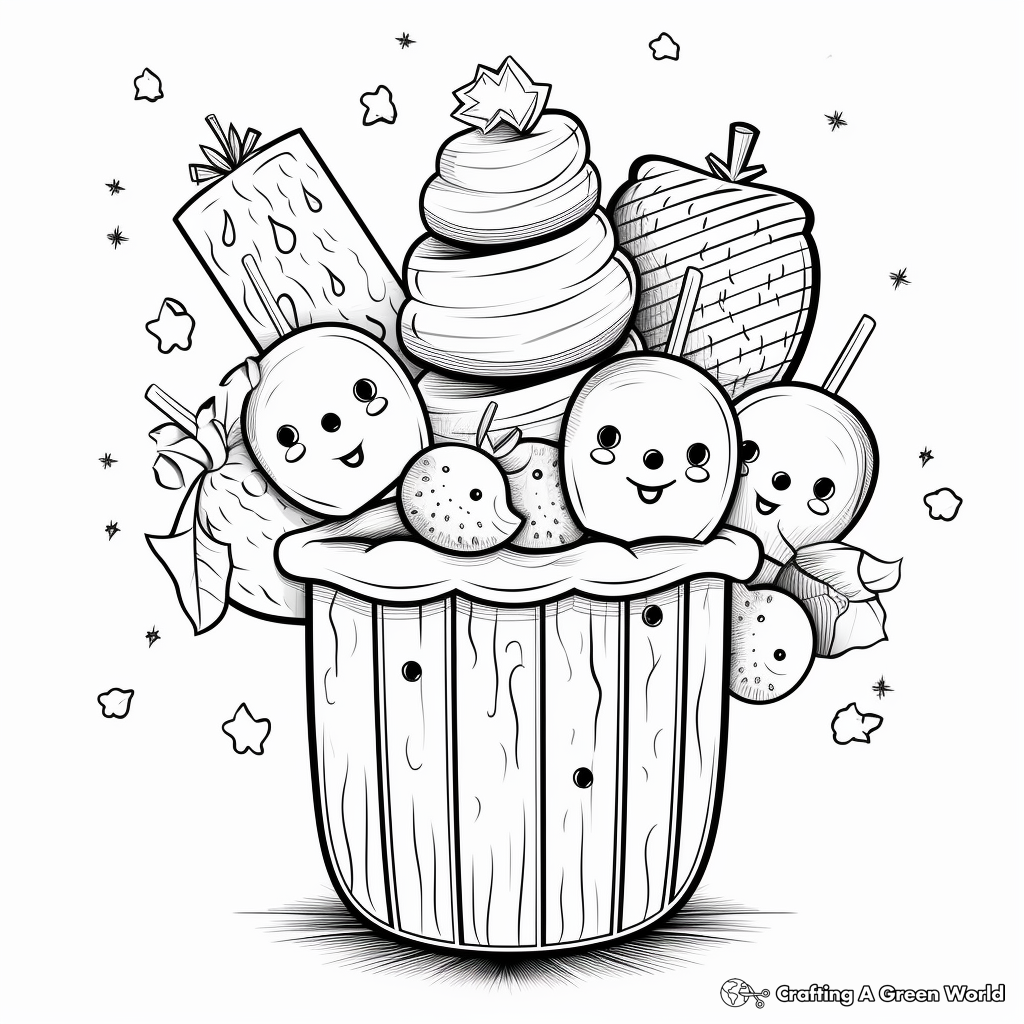 Icy Fruit Popsicle Coloring Pages 2