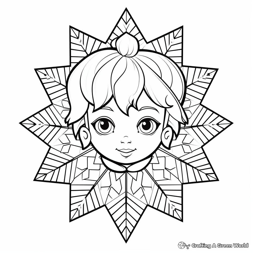 Icy Snowflake Coloring Pages 2