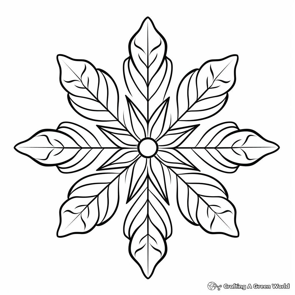 Icy Snowflake Coloring Pages 4