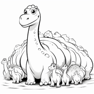 Iguanodon Herd Coloring Pages 1