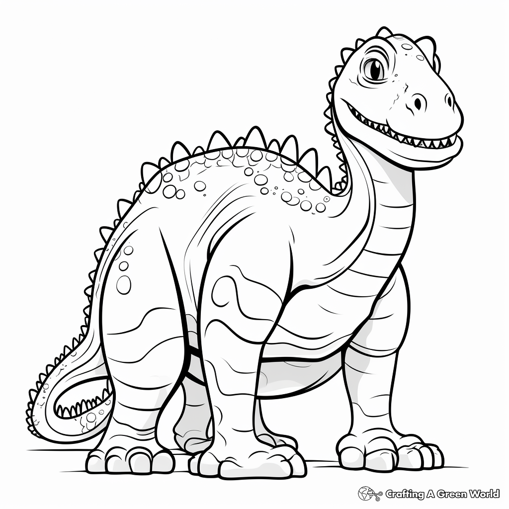 Iguanodon Size Comparison Coloring Pages 1