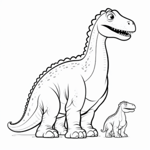 Iguanodon Size Comparison Coloring Pages 2