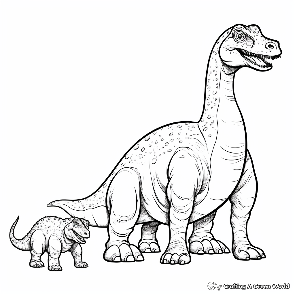 Iguanodon Size Comparison Coloring Pages 4