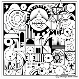Illumination Geometry-themed Coloring Pages 3