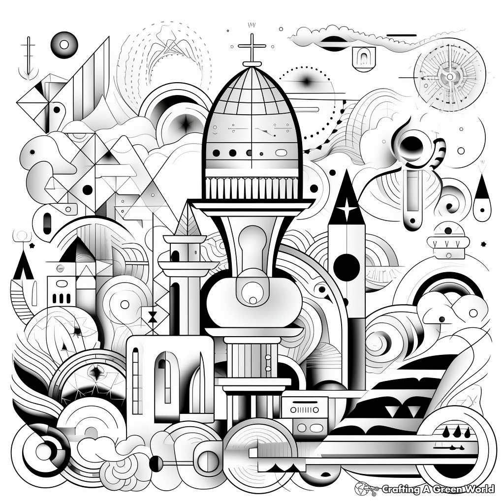 Illumination Geometry-themed Coloring Pages 4