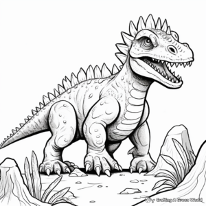 Imaginative Carnotaurus Coloring Pages for Kids 1
