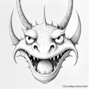 Imaginative Dragon Nose Coloring Pages 3