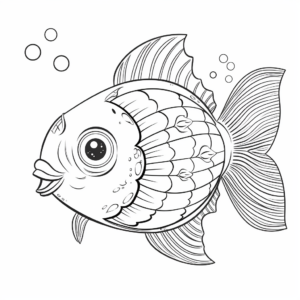 Imaginative Green Sunfish Coloring Pages 1