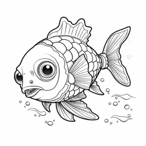 Imaginative Green Sunfish Coloring Pages 2