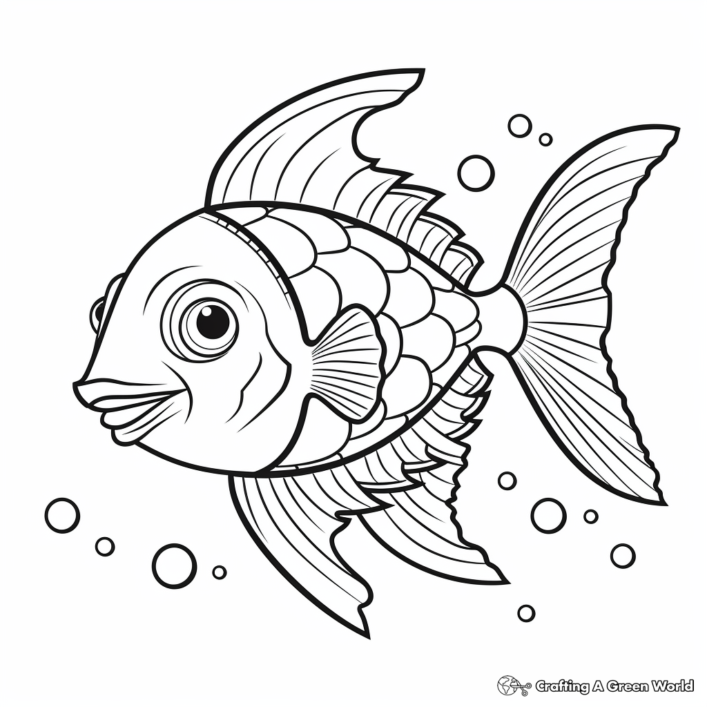 Imaginative Green Sunfish Coloring Pages 3