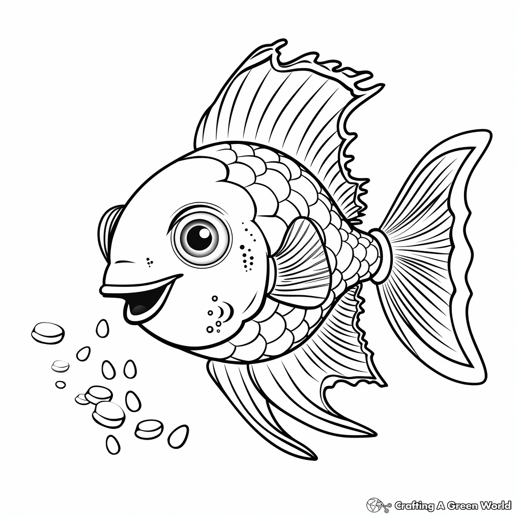 Imaginative Green Sunfish Coloring Pages 4