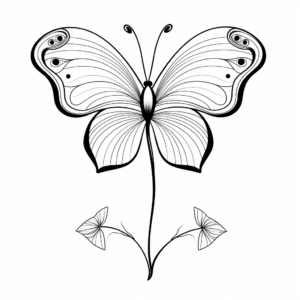 Imaginative Half Butterfly, Half Violet Coloring Pages 4