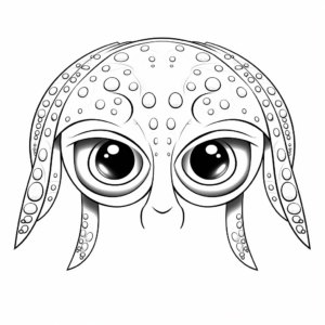 Immersive Underwater Octopus Face Coloring Pages 1