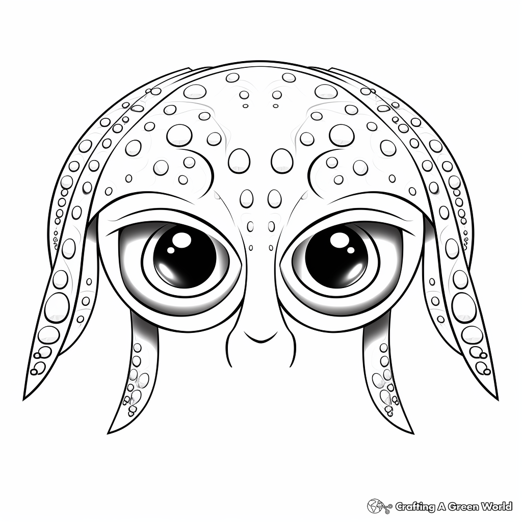 Immersive Underwater Octopus Face Coloring Pages 1