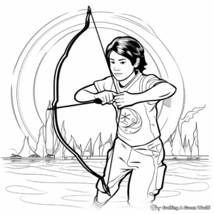Impressive Archery in Summer Olympics Coloring Pages 1