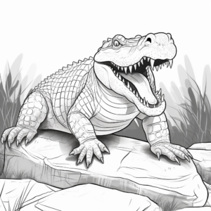 Impressive Nile Crocodile Coloring Pages 4