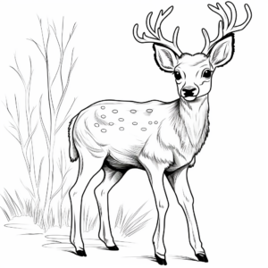 Impressive Sika Deer Antler Coloring Pages 3
