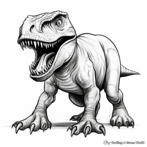 Impressive T-Rex Dinosaur Coloring Pages 2