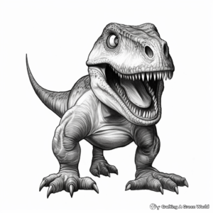 Impressive T-Rex Dinosaur Coloring Pages 4