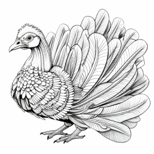 Impressive Turkey Feathers Coloring Pages 1