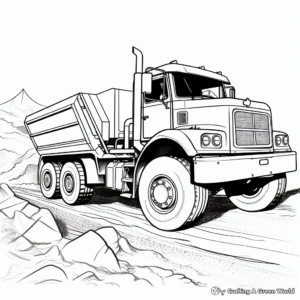 In-action Site Dump Truck Coloring Pages 2