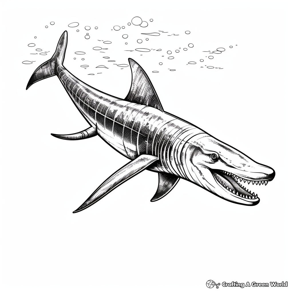 In-Depth Detailed Kronosaurus Coloring Pages for Adults 2