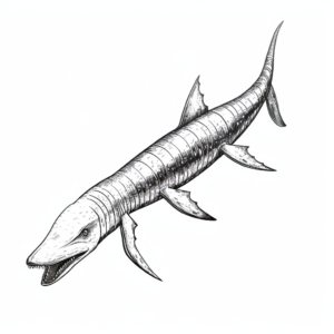 In-Depth Detailed Kronosaurus Coloring Pages for Adults 4