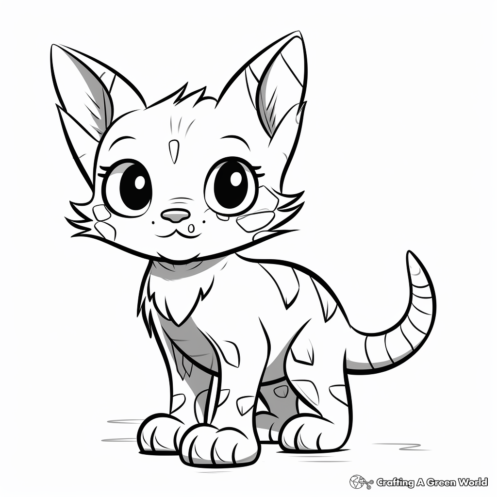 In-depth Devon Rex Cat Coloring Pages 1