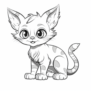 In-depth Devon Rex Cat Coloring Pages 3
