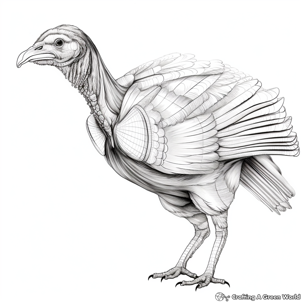 In-depth Turkey Anatomy Coloring Pages 1