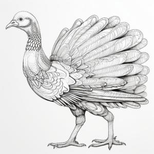 In-depth Turkey Anatomy Coloring Pages 4