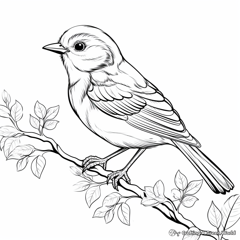 In the Wild: Coloring Pages of Birds in their Natural Habitats 1