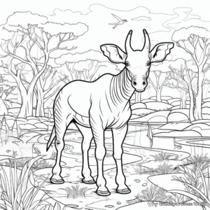In the Wilderness: Animal Habitats Coloring Pages 1