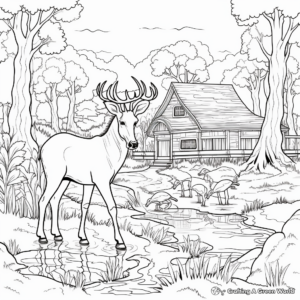 In the Wilderness: Animal Habitats Coloring Pages 3