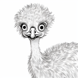 Incredible Detailed Ostrich Coloring Pages 4