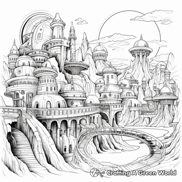 Incredible Fantasy World Coloring Pages 1