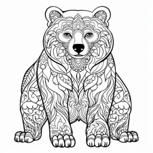 Incredible Grizzly Bear Coloring Pages 2