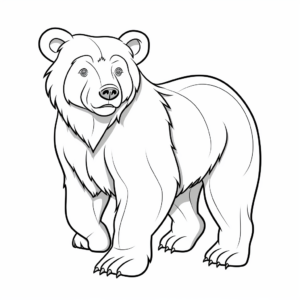 Incredible Grizzly Bear Coloring Pages 3