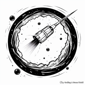 Incredible Quasar with Black Hole Coloring Pages 1