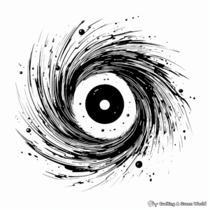 Incredible Quasar with Black Hole Coloring Pages 4