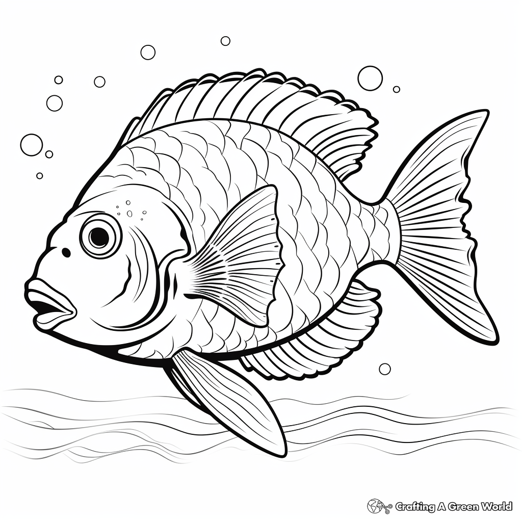Incredible Rock Bass Sunfish Coloring Pages 2