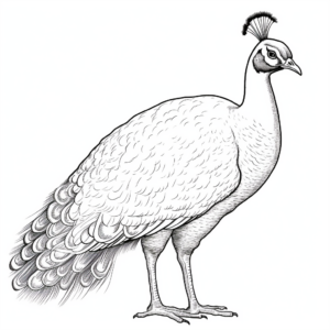 Indian Blue Peacock Coloring Pages 4