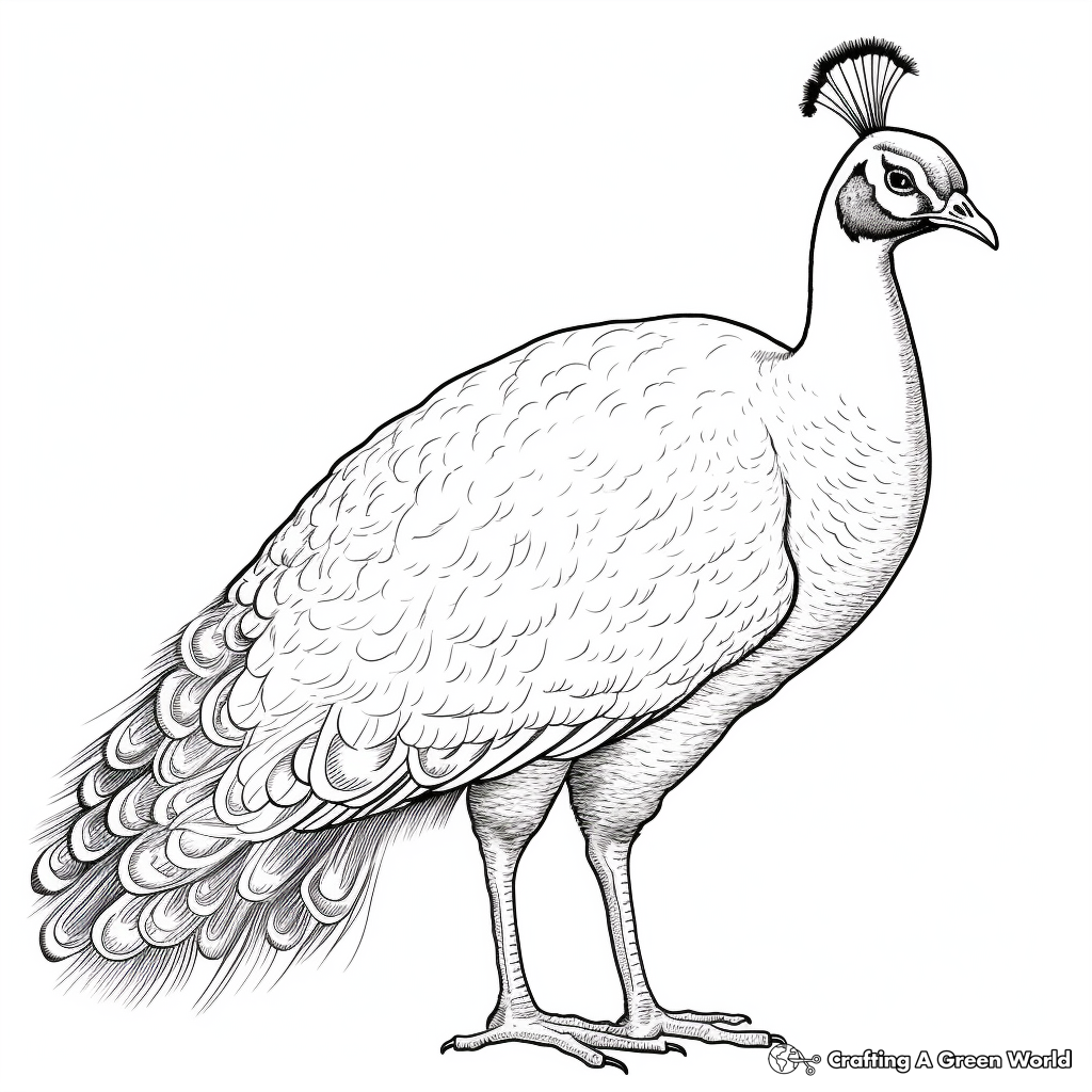Indian Blue Peacock Coloring Pages 4