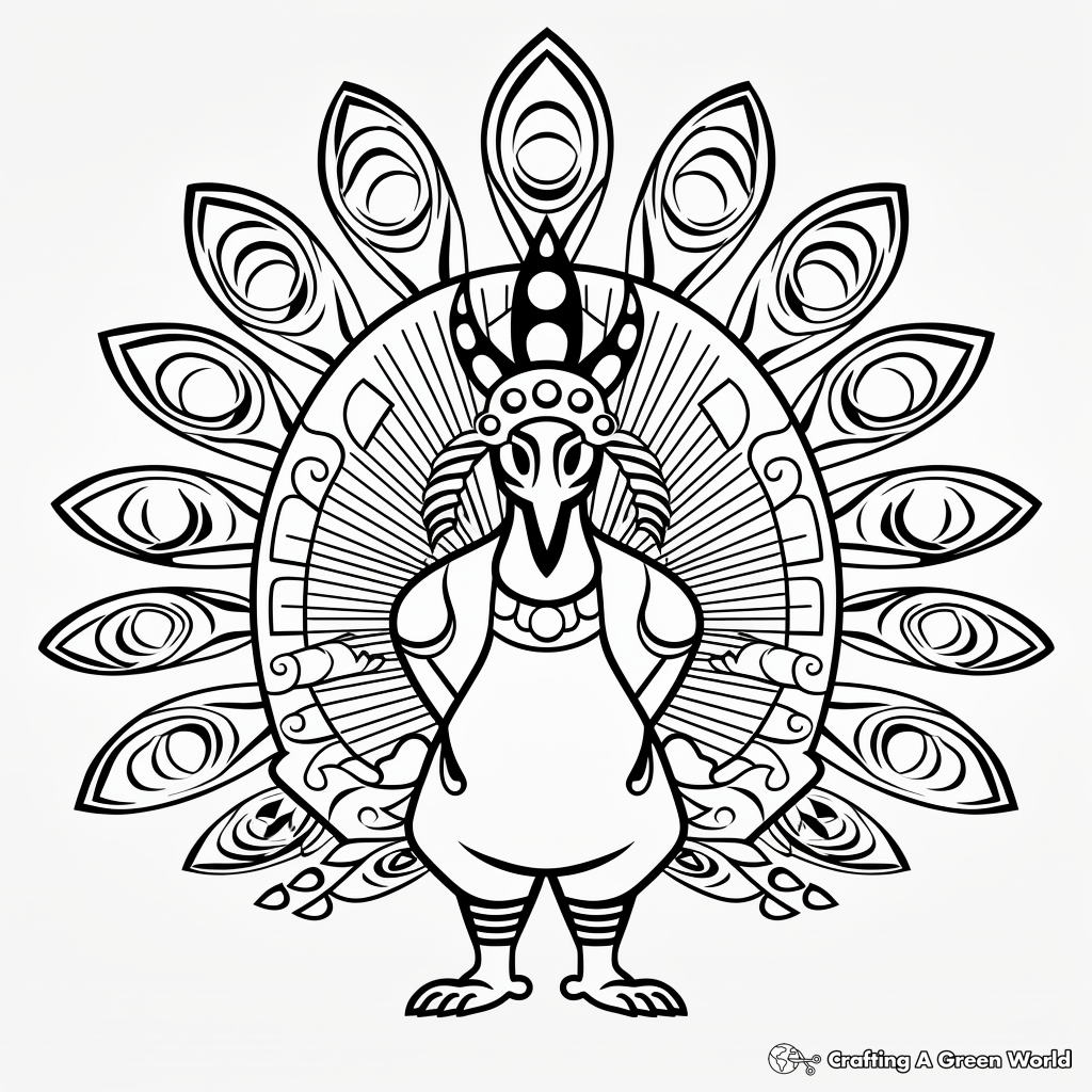Indian Peacock Coloring Pages for Creativity 1