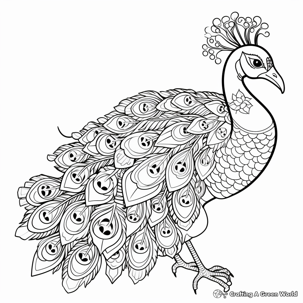 Indian Peacock Coloring Pages for Creativity 2