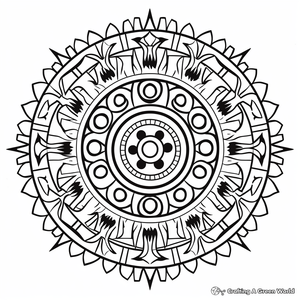 Indian Tradition-Inspired Mandala Coloring Sheets 1