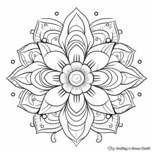 Indian Tradition-Inspired Mandala Coloring Sheets 2