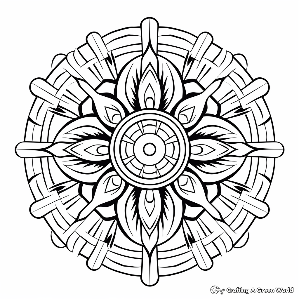 Indian Tradition-Inspired Mandala Coloring Sheets 3